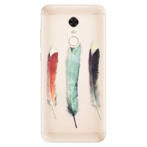 Silikonové pouzdro iSaprio - Three Feathers - Xiaomi Redmi 5 Plus
