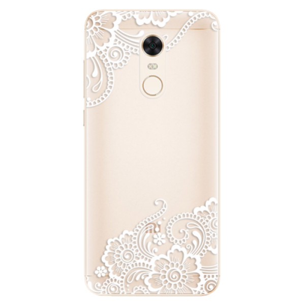 Silikonové pouzdro iSaprio - White Lace 02 - Xiaomi Redmi 5 Plus