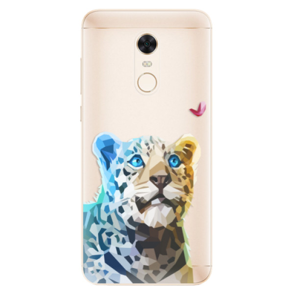 Silikonové pouzdro iSaprio - Leopard With Butterfly - Xiaomi Redmi 5 Plus