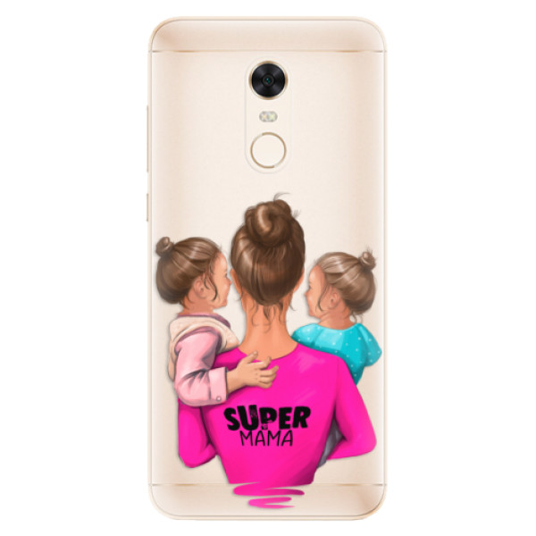 Silikonové pouzdro iSaprio - Super Mama - Two Girls - Xiaomi Redmi 5 Plus