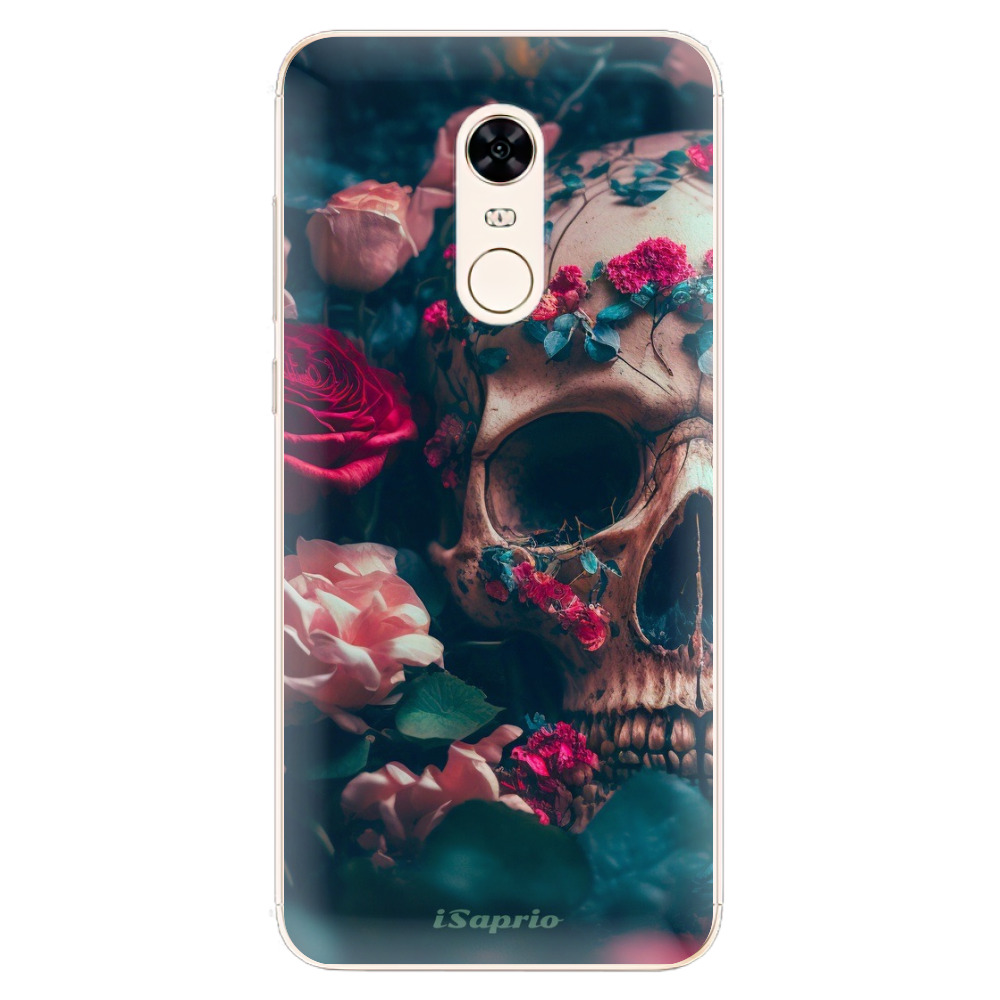 Silikonové pouzdro iSaprio - Skull in Roses - Xiaomi Redmi 5 Plus