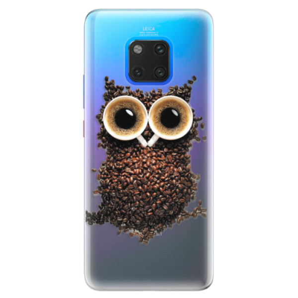 Silikonové pouzdro iSaprio - Owl And Coffee - Huawei Mate 20 Pro