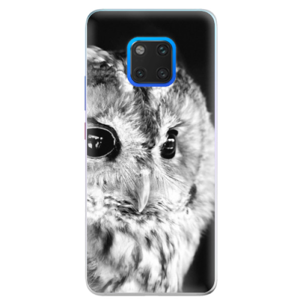Silikonové pouzdro iSaprio - BW Owl - Huawei Mate 20 Pro