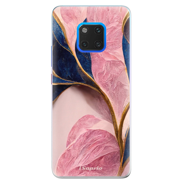 Silikonové pouzdro iSaprio - Pink Blue Leaves - Huawei Mate 20 Pro