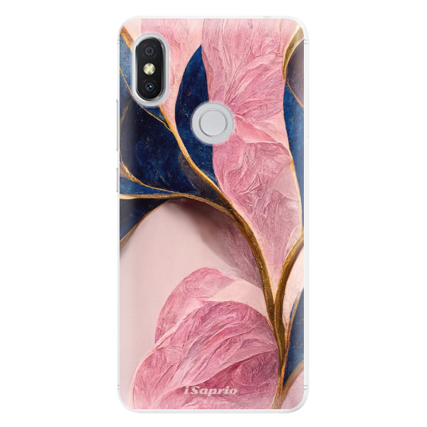 Silikonové pouzdro iSaprio - Pink Blue Leaves - Xiaomi Redmi S2