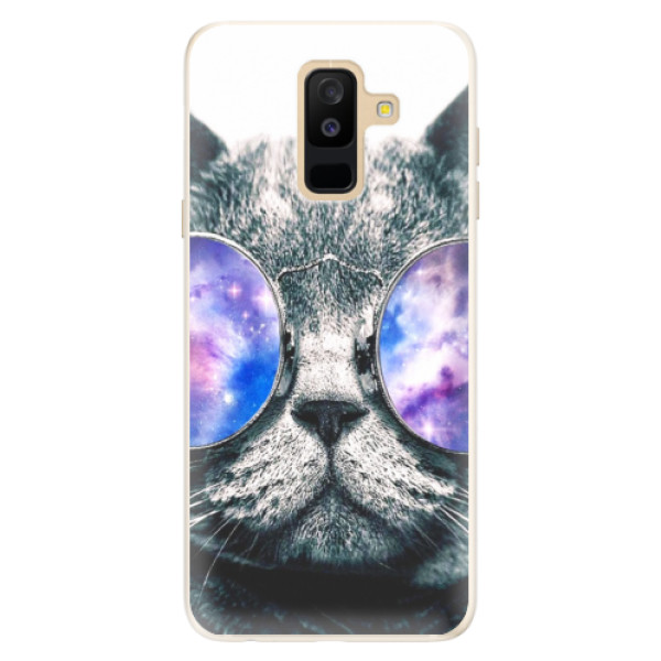 Silikonové pouzdro iSaprio - Galaxy Cat - Samsung Galaxy A6+