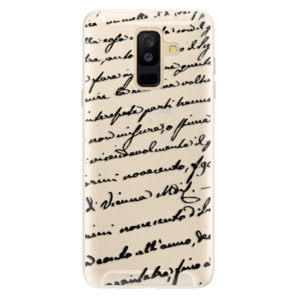 Silikonové pouzdro iSaprio - Handwriting 01 - black - Samsung Galaxy A6+