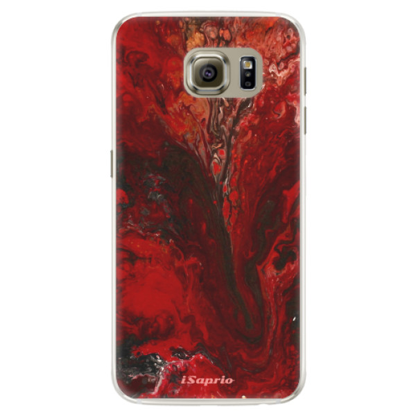 Silikonové pouzdro iSaprio - RedMarble 17 - Samsung Galaxy S6 Edge