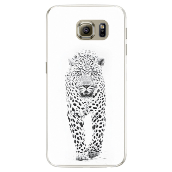 Silikonové pouzdro iSaprio - White Jaguar - Samsung Galaxy S6 Edge