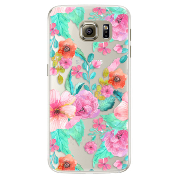 Silikonové pouzdro iSaprio - Flower Pattern 01 - Samsung Galaxy S6 Edge