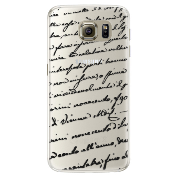 Silikonové pouzdro iSaprio - Handwriting 01 - black - Samsung Galaxy S6 Edge