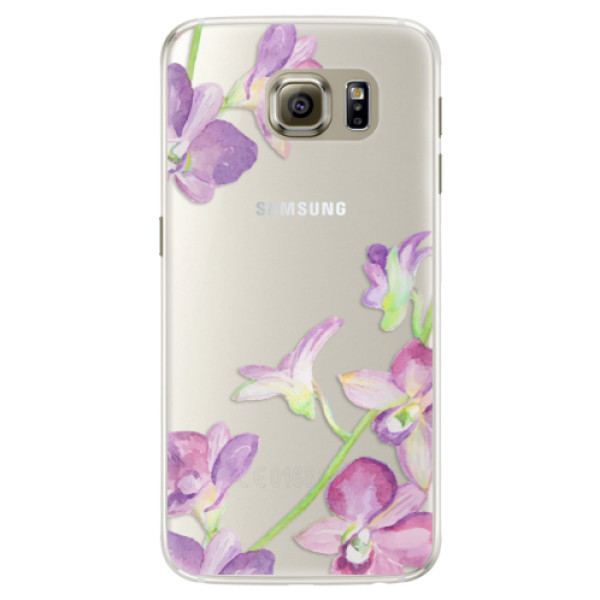Silikonové pouzdro iSaprio - Purple Orchid - Samsung Galaxy S6 Edge