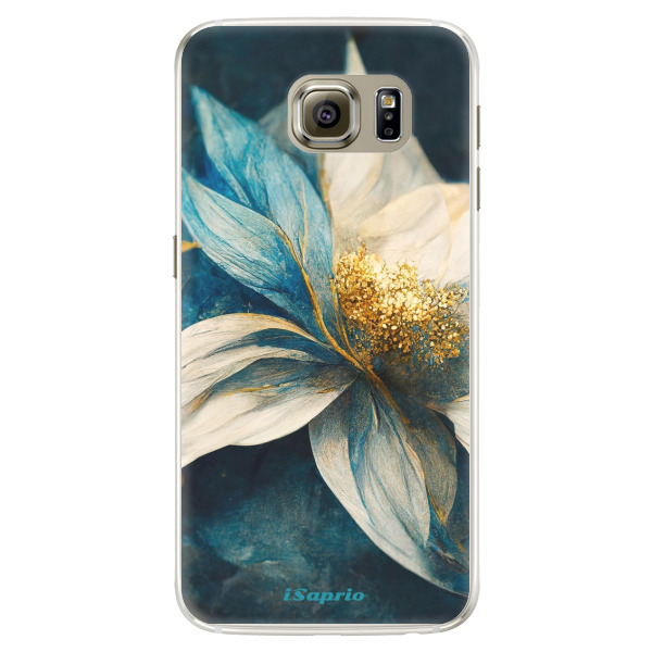 Silikonové pouzdro iSaprio - Blue Petals - Samsung Galaxy S6 Edge