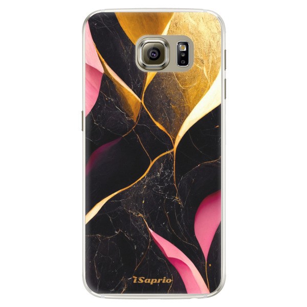 Silikonové pouzdro iSaprio - Gold Pink Marble - Samsung Galaxy S6 Edge