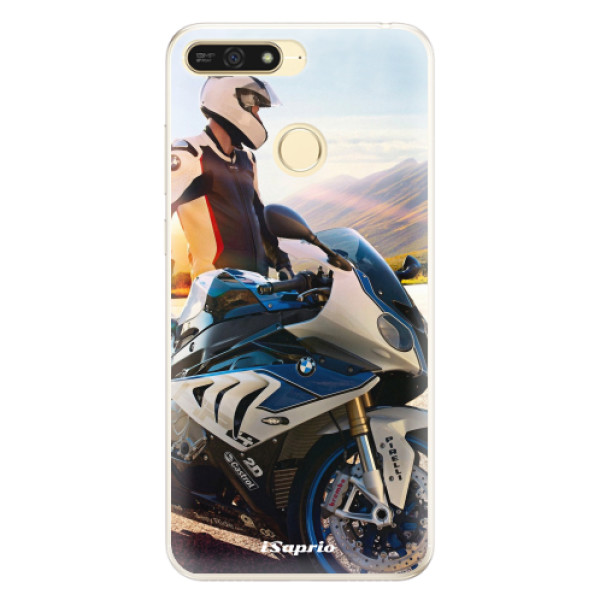 Silikonové pouzdro iSaprio - Motorcycle 10 - Huawei Honor 7A