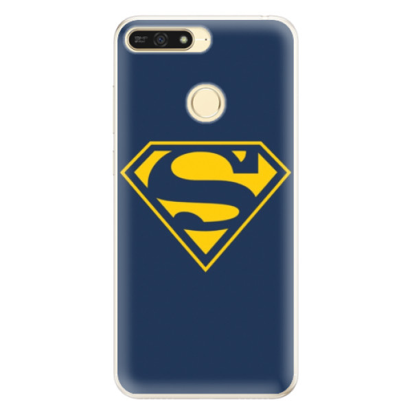 Silikonové pouzdro iSaprio (mléčně zakalené) Superman 03 na mobil Honor 7A (Silikonový kryt, obal, pouzdro iSaprio (podkladové pouzdro není čiré, ale lehce mléčně zakalené) Superman 03 na mobilní telefon Huawei Honor 7A)