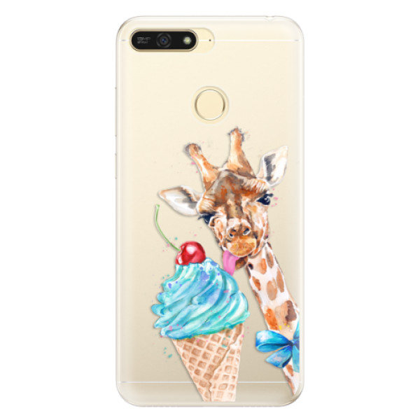 Silikonové pouzdro iSaprio - Love Ice-Cream - Huawei Honor 7A