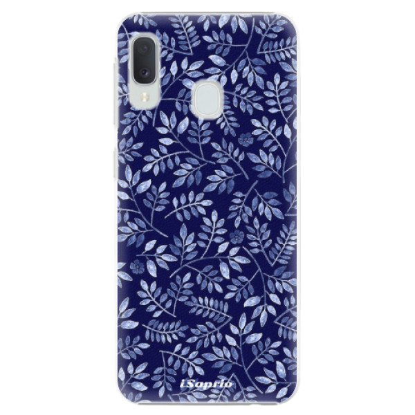 Plastové pouzdro iSaprio Blue Leaves 05 na mobil Samsung Galaxy A20e (Plastový kryt, obal, pouzdro iSaprio Blue Leaves 05 na mobilní telefon Samsung Galaxy A20e)