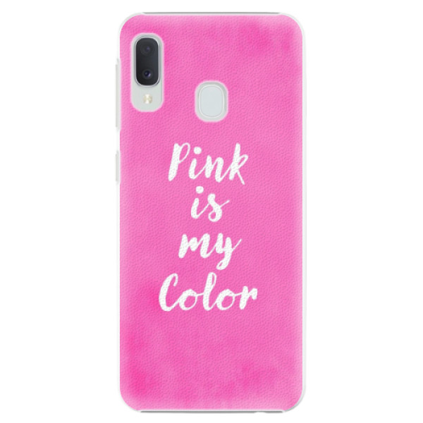 Plastové pouzdro iSaprio Pink is my color na mobil Samsung Galaxy A20e (Plastový kryt, obal, pouzdro iSaprio Pink is my color na mobilní telefon Samsung Galaxy A20e)