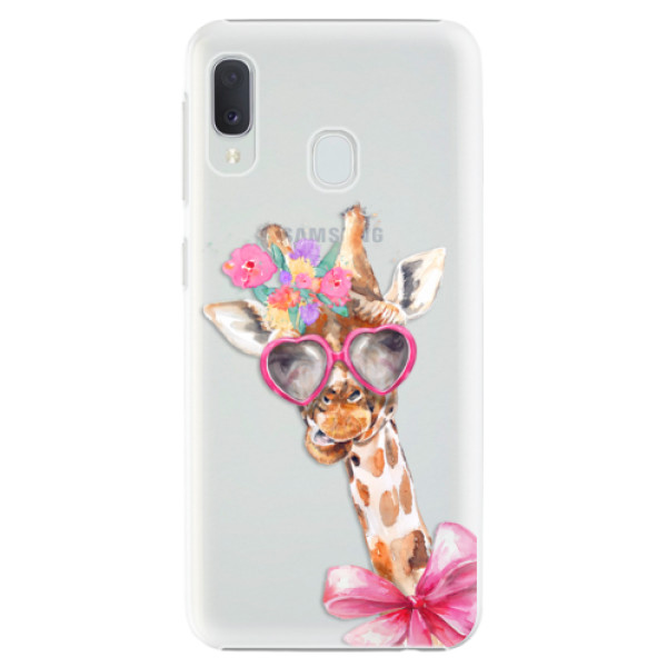 Plastové pouzdro iSaprio - Lady Giraffe - Samsung Galaxy A20e