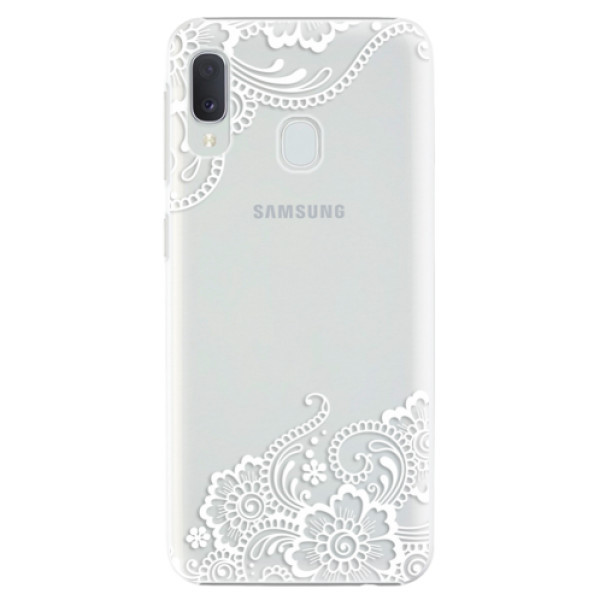 Plastové pouzdro iSaprio - White Lace 02 - Samsung Galaxy A20e