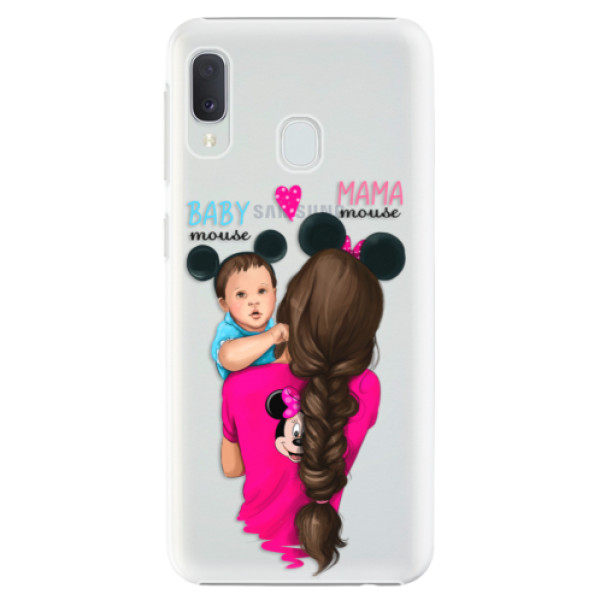 Plastové pouzdro iSaprio - Mama Mouse Brunette and Boy - Samsung Galaxy A20e