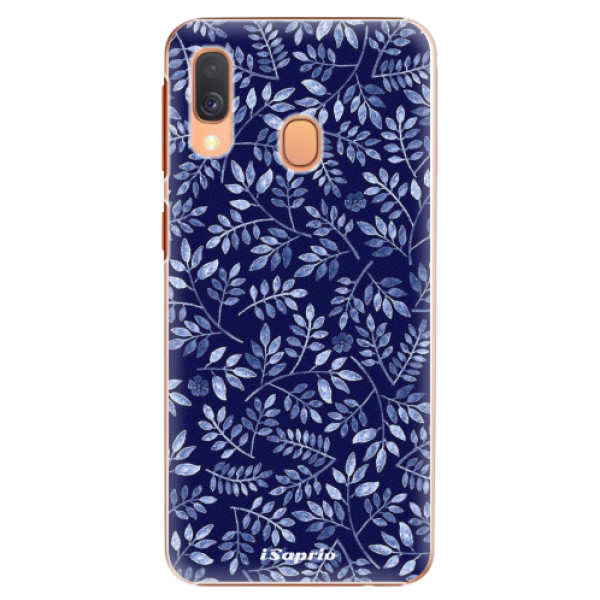 Plastové pouzdro iSaprio Blue Leaves 05 na mobil Samsung Galaxy A40 (Plastový kryt, obal, pouzdro iSaprio Blue Leaves 05 na mobilní telefon Samsung Galaxy A40)