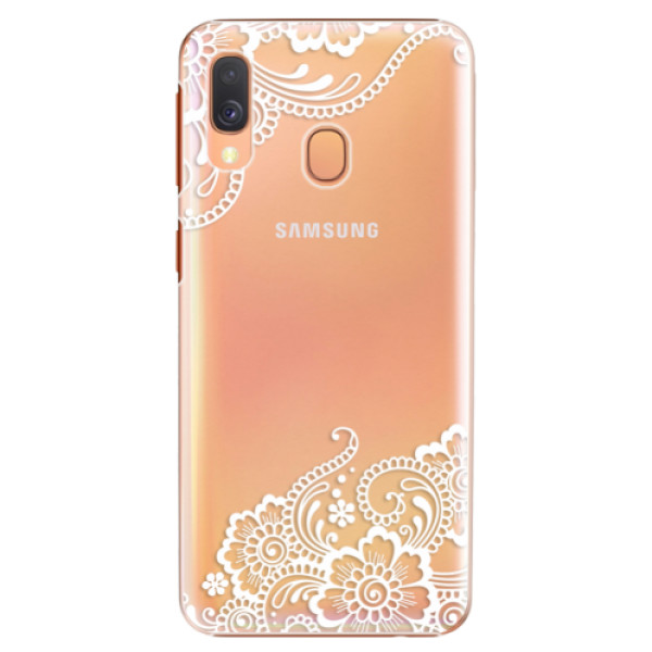 Plastové pouzdro iSaprio - White Lace 02 - Samsung Galaxy A40