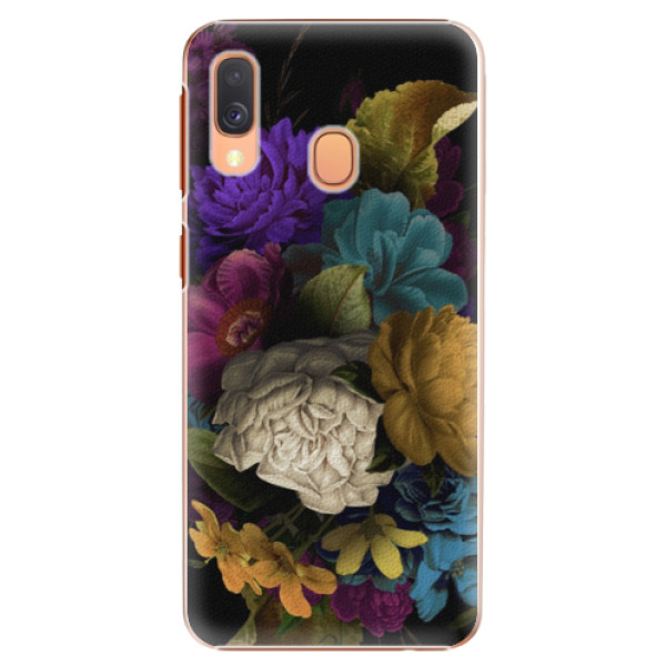 Plastové pouzdro iSaprio Temné Květy na mobil Samsung Galaxy A40 (Plastový kryt, obal, pouzdro iSaprio Temné Květy na mobilní telefon Samsung Galaxy A40)