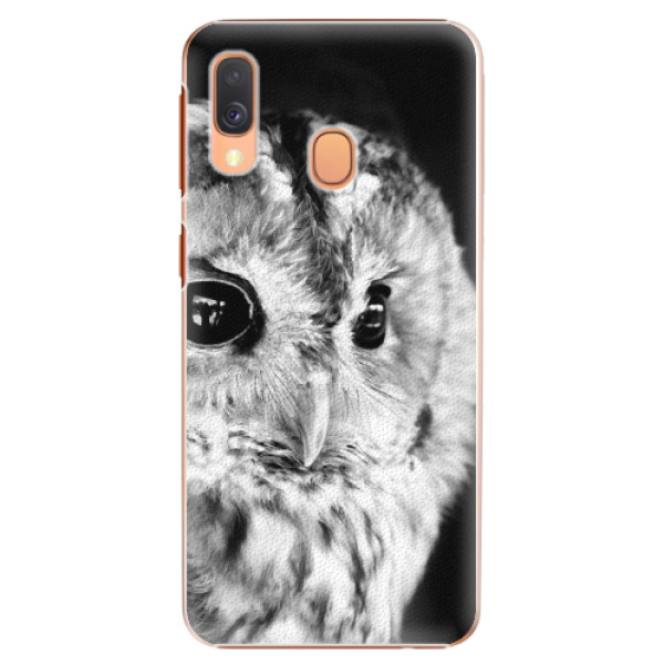 Plastové pouzdro iSaprio - BW Owl - Samsung Galaxy A40