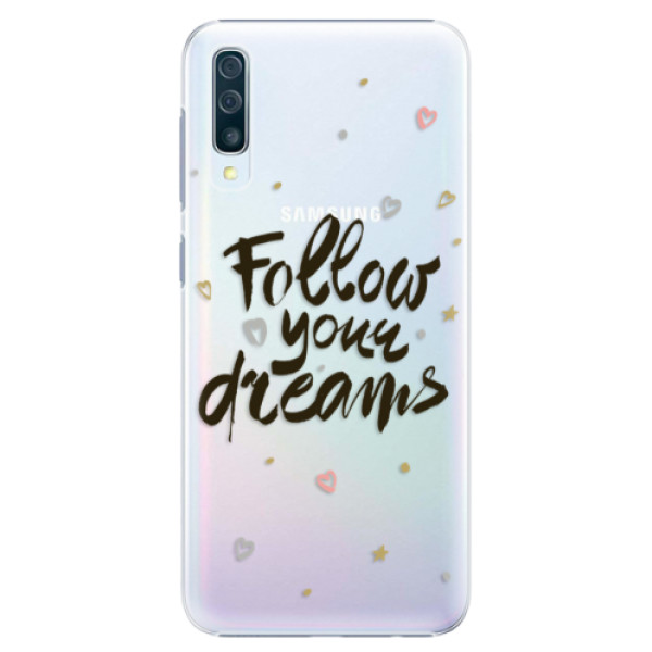 Plastové pouzdro iSaprio - Follow Your Dreams - black - Samsung Galaxy A50
