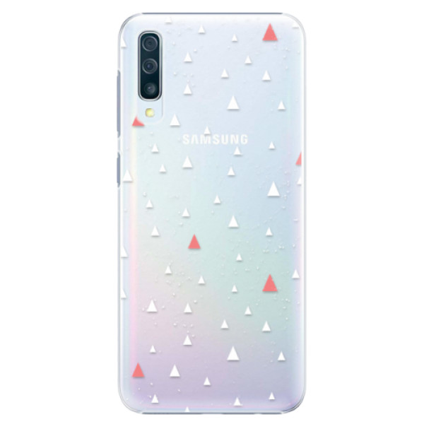Plastové pouzdro iSaprio - Abstract Triangles 02 - white - Samsung Galaxy A50