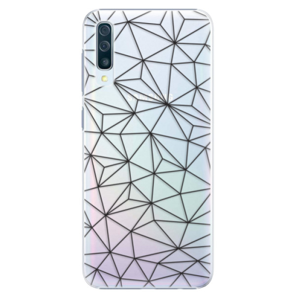 Plastové pouzdro iSaprio - Abstract Triangles 03 - black - Samsung Galaxy A50