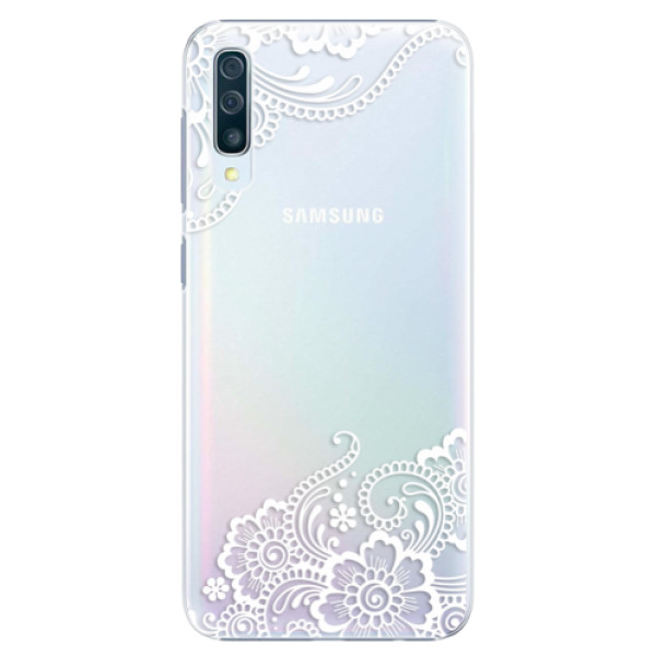 Plastové pouzdro iSaprio - White Lace 02 - Samsung Galaxy A50