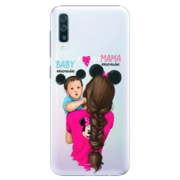 Levně Plastové pouzdro iSaprio - Mama Mouse Brunette and Boy - Samsung Galaxy A50