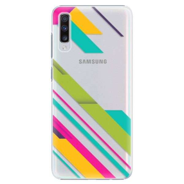 Plastové pouzdro iSaprio - Color Stripes 03 - Samsung Galaxy A70