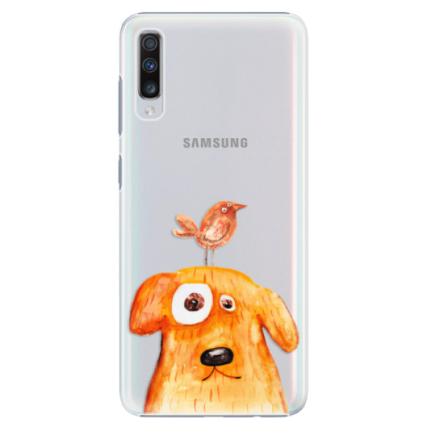 Plastové pouzdro iSaprio - Dog And Bird - Samsung Galaxy A70
