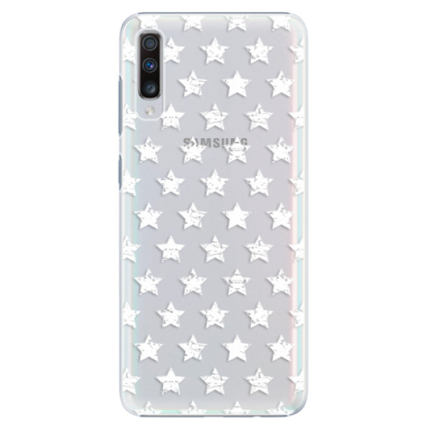 Plastové pouzdro iSaprio - Stars Pattern - white - Samsung Galaxy A70