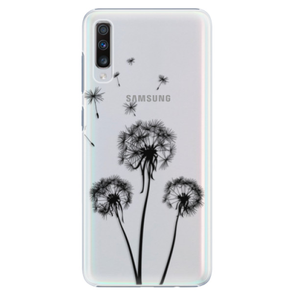 Plastové pouzdro iSaprio - Three Dandelions - black - Samsung Galaxy A70