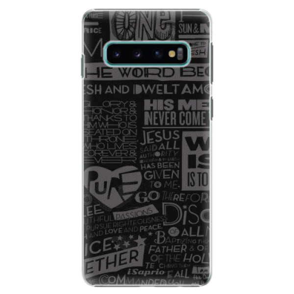 Plastové pouzdro iSaprio - Text 01 - Samsung Galaxy S10
