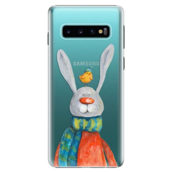 Plastové pouzdro iSaprio - Rabbit And Bird - Samsung Galaxy S10