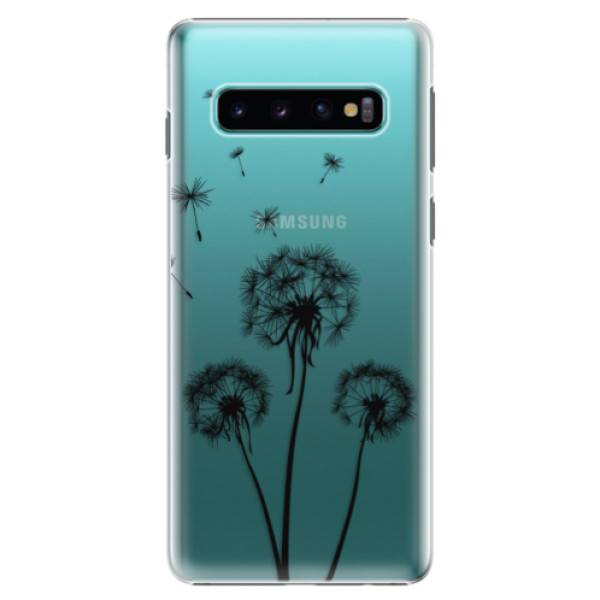 Plastové pouzdro iSaprio - Three Dandelions - black - Samsung Galaxy S10