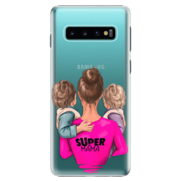 Plastové pouzdro iSaprio - Super Mama - Two Boys - Samsung Galaxy S10
