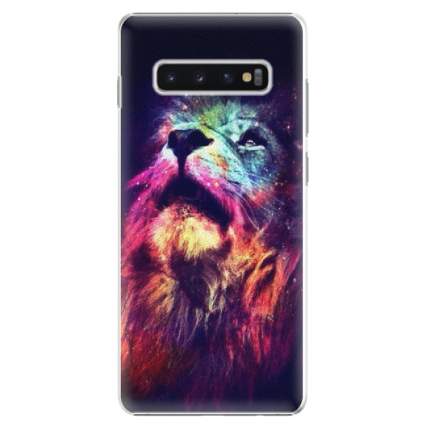 Plastové pouzdro iSaprio - Lion in Colors - Samsung Galaxy S10+