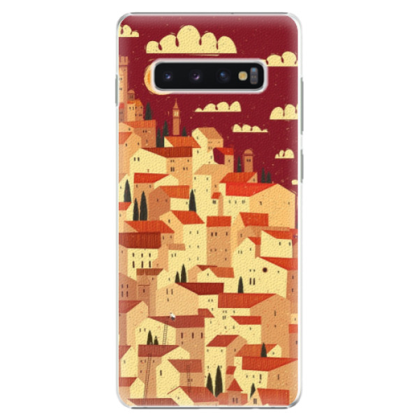 Plastové pouzdro iSaprio - Mountain City - Samsung Galaxy S10+