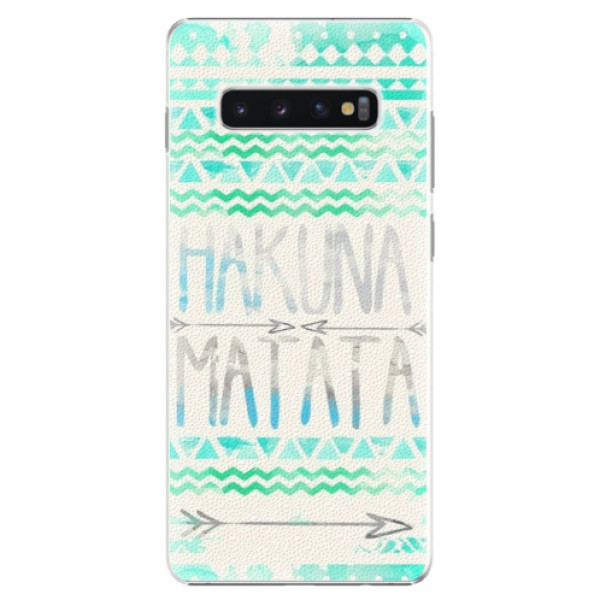 Plastové pouzdro iSaprio - Hakuna Matata Green - Samsung Galaxy S10+