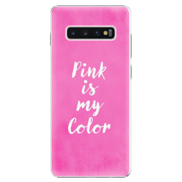 Plastové pouzdro iSaprio Pink is my color na mobil Samsung Galaxy S10 Plus (Plastový kryt, obal, pouzdro iSaprio Pink is my color na mobilní telefon Samsung Galaxy S10+)