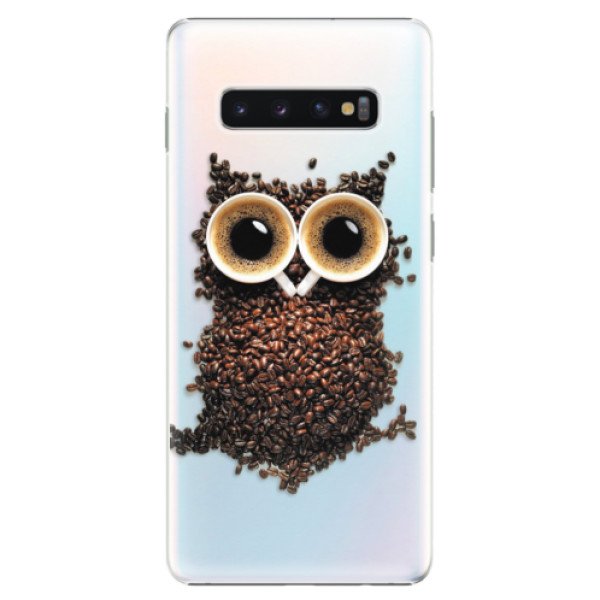 Plastové pouzdro iSaprio - Owl And Coffee - Samsung Galaxy S10+