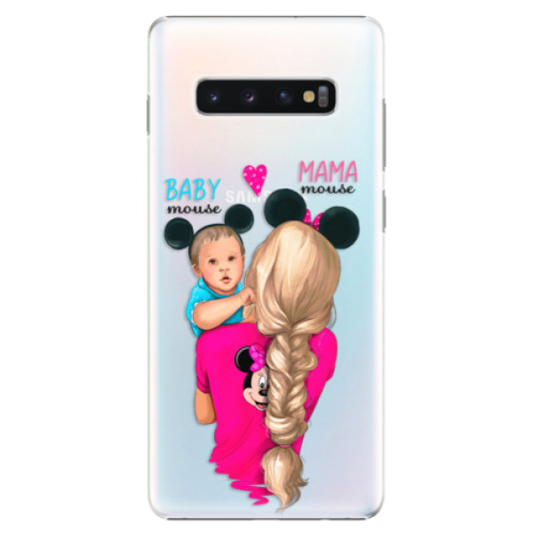 Plastové pouzdro iSaprio - Mama Mouse Blonde and Boy - Samsung Galaxy S10+