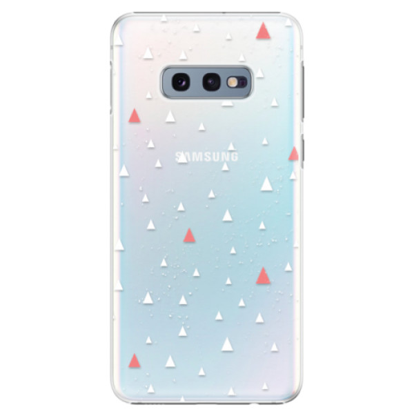 Plastové pouzdro iSaprio - Abstract Triangles 02 - white - Samsung Galaxy S10e
